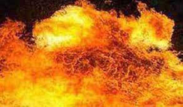 अजमेर जिले में एक प्लाईवुड फैक्ट्री में लगी आग