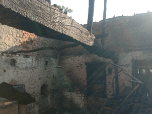 મહીસાગરના લાડપુરમાં બે મકાનમાં ભીષણ આગ, ૮ પશુઓના મોત