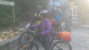 પ્રદૂષણ અંગે જનજાગૃતિ માટે મધ્યપ્રદેશનો યુવાન સાઇકલ લઇ જૂનાગઢ પહોંચ્યો