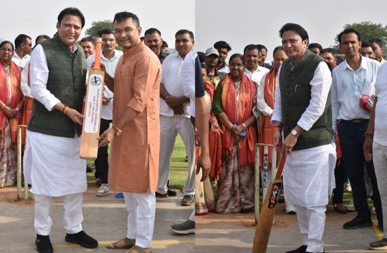 સાબરકાંઠામાં જિલ્લા પ્રભારી મંત્રી બળવંતસિંહ રાજપૂતે હિંમતનગર ખાતે સાંસદ ક્રિકેટ ટુર્નામન્ટનો શુભારંભ કરાવ્યો